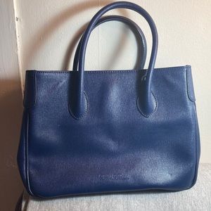 Brooks Brothers Leather Purse Navy Blue